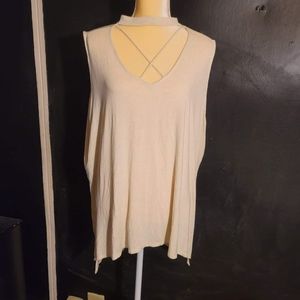 Choker criss cross tunic tank ♡